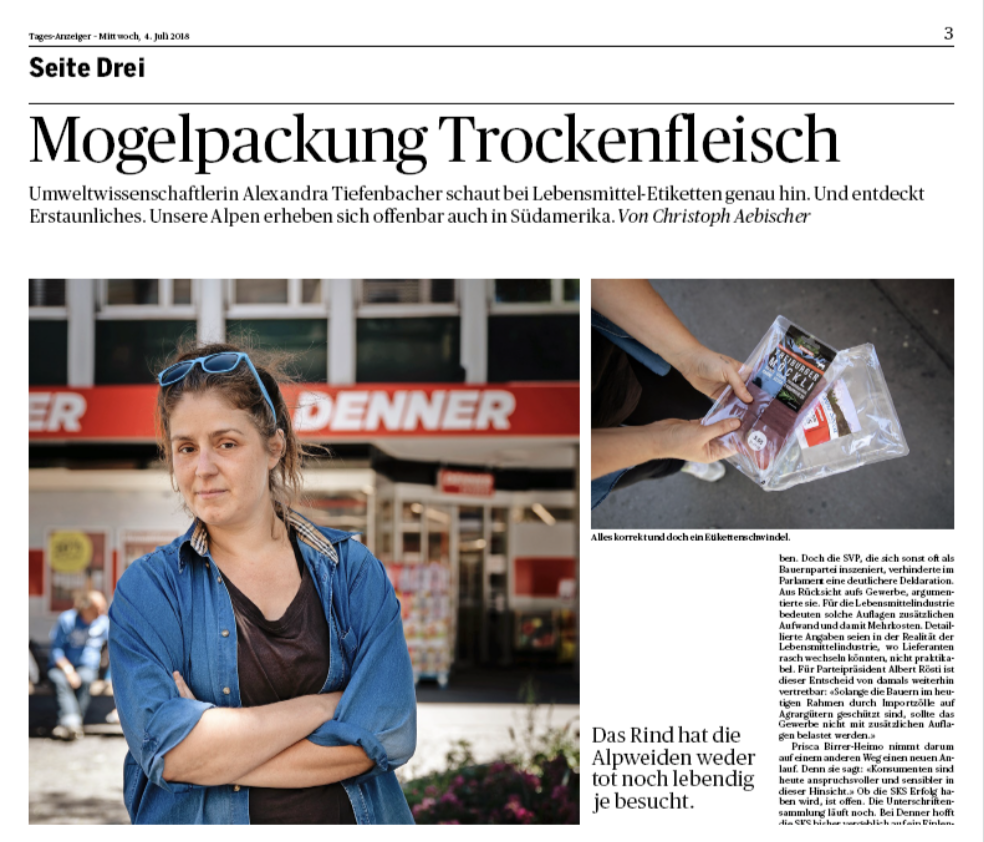 Mogelpackung Trockenfleisch